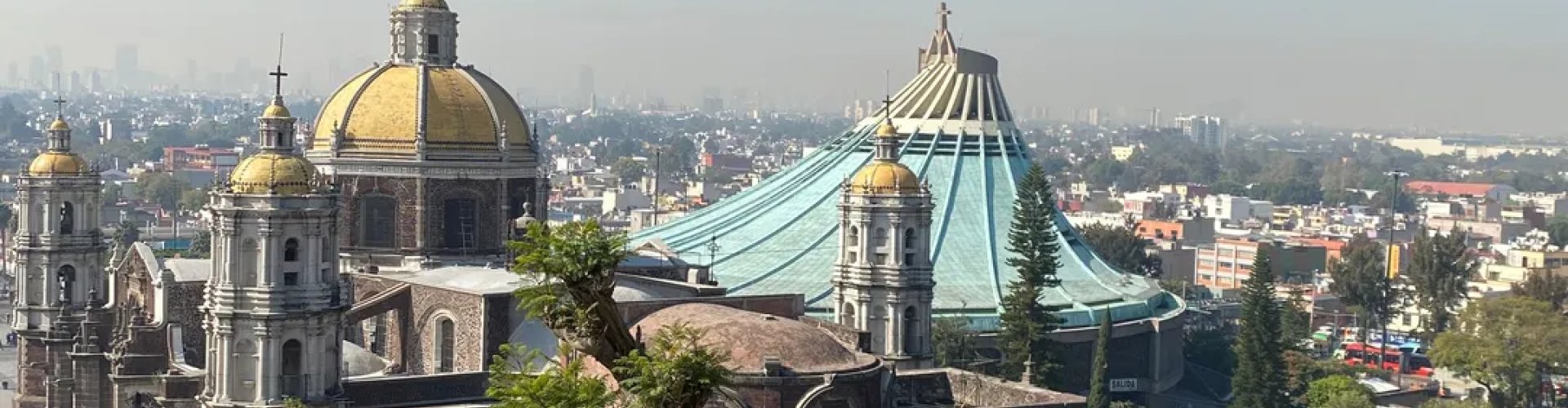 Night skyline of Guadalupe with parked cars