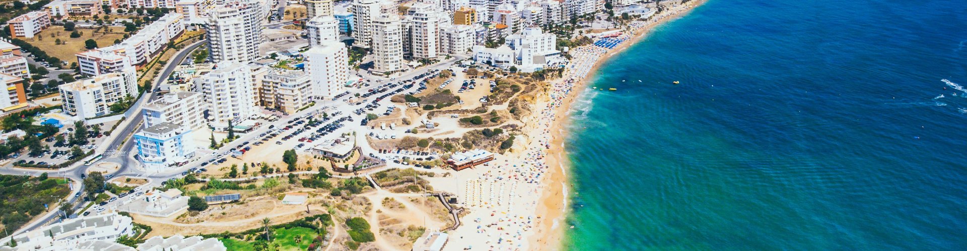Armacao De Pera Night Skyline with Parked Cars