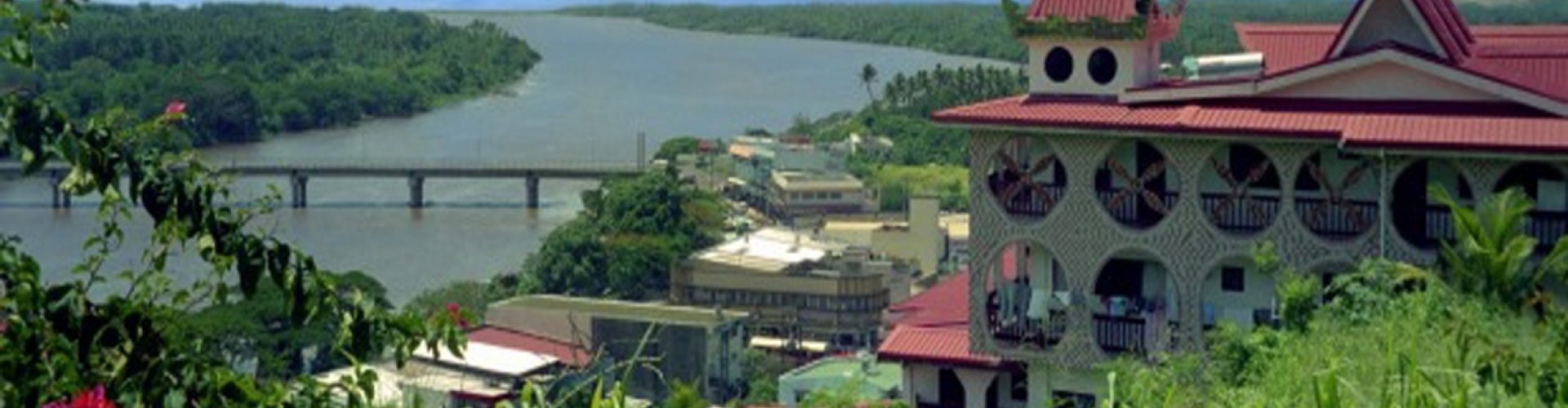 Sigatoka Night Skyline with Parked Cars