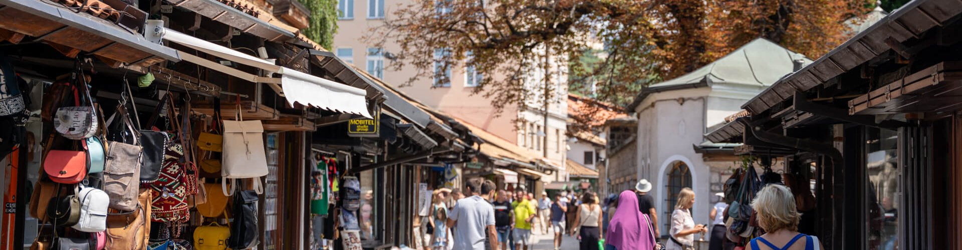Sarajevo night skyline with parked cars