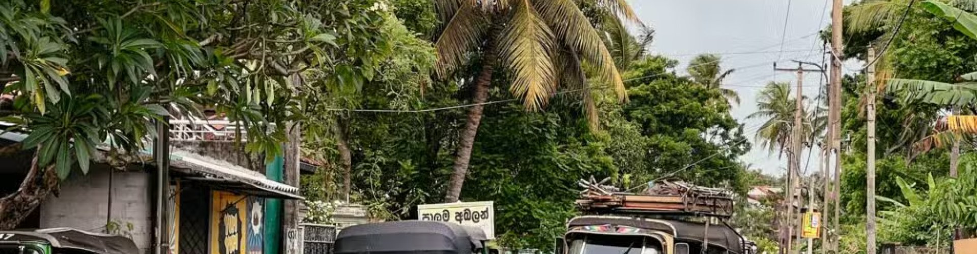 Night skyline with parked cars in Negombo, WA, LK