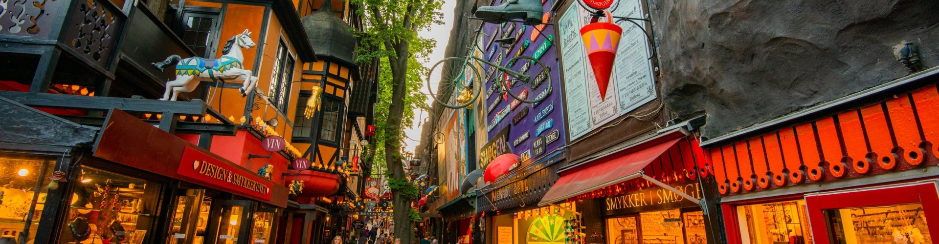 Copenhagen night skyline with parked cars