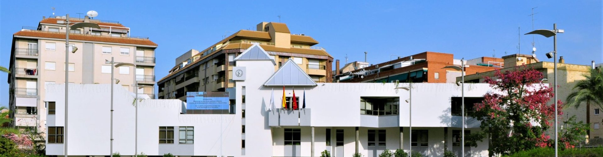 Night skyline with parked cars in Molina de Segura, ES